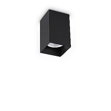 Ideal Lux Plafoniera moderna Look 1 luce GU10 nero alluminio vetro Ideal Lux Plafoniera moderna Look 1 luce GU10 nero alluminio vetro