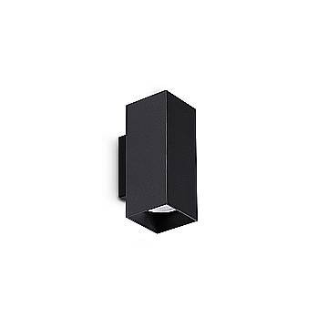 Ideal Lux Applique moderna Look 2 luci GU10 nero alluminio vetro Ideal Lux Applique moderna Look 2 luci GU10 nero alluminio vetro