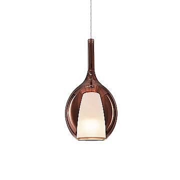 Sospensione Contemporanea Kalique Vetro Rame Bianco E Cromo 1 Luce E27 H36Cm Sospensione Contemporanea Kalique Vetro Rame Bianco E Cromo 1 Luce E27 H36Cm