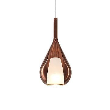 Sospensione Contemporanea Kalique Vetro Rame Bianco E Cromo 1 Luce E27 H40Cm Sospensione Contemporanea Kalique Vetro Rame Bianco E Cromo 1 Luce E27 H40Cm