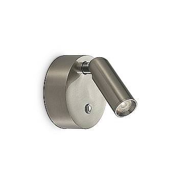 Ideal Lux Applique moderna Bean 1 luce LED integrato nickel metallo