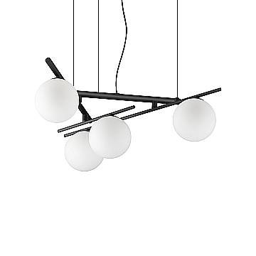 Ideal Lux Sospensione Atlas 4 luci G9 nero metallo vetro Ideal Lux Sospensione Atlas 4 luci G9 nero metallo vetro