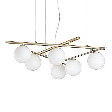 Ideal Lux Lampada A Sospensione Moderna Atlas 6 Luci G9 Oro Metallo Vetro