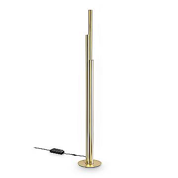 Ideal Lux Lampada da terra moderna Dorica 3 luci LED integrato ottone metallo