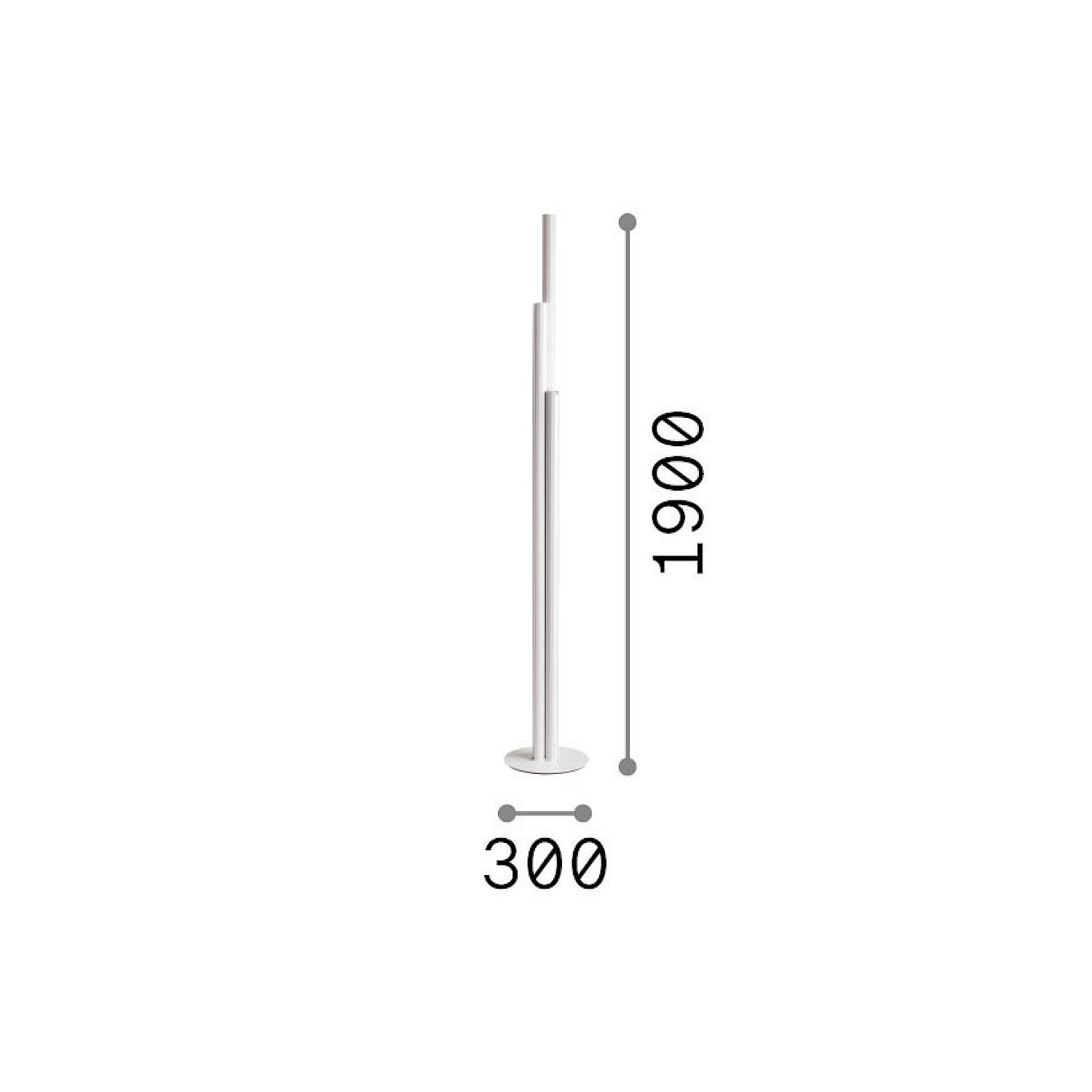 Lampada Da Terra Dorica 3 Luci Led Integrato Ottone Dimmerabile 366241