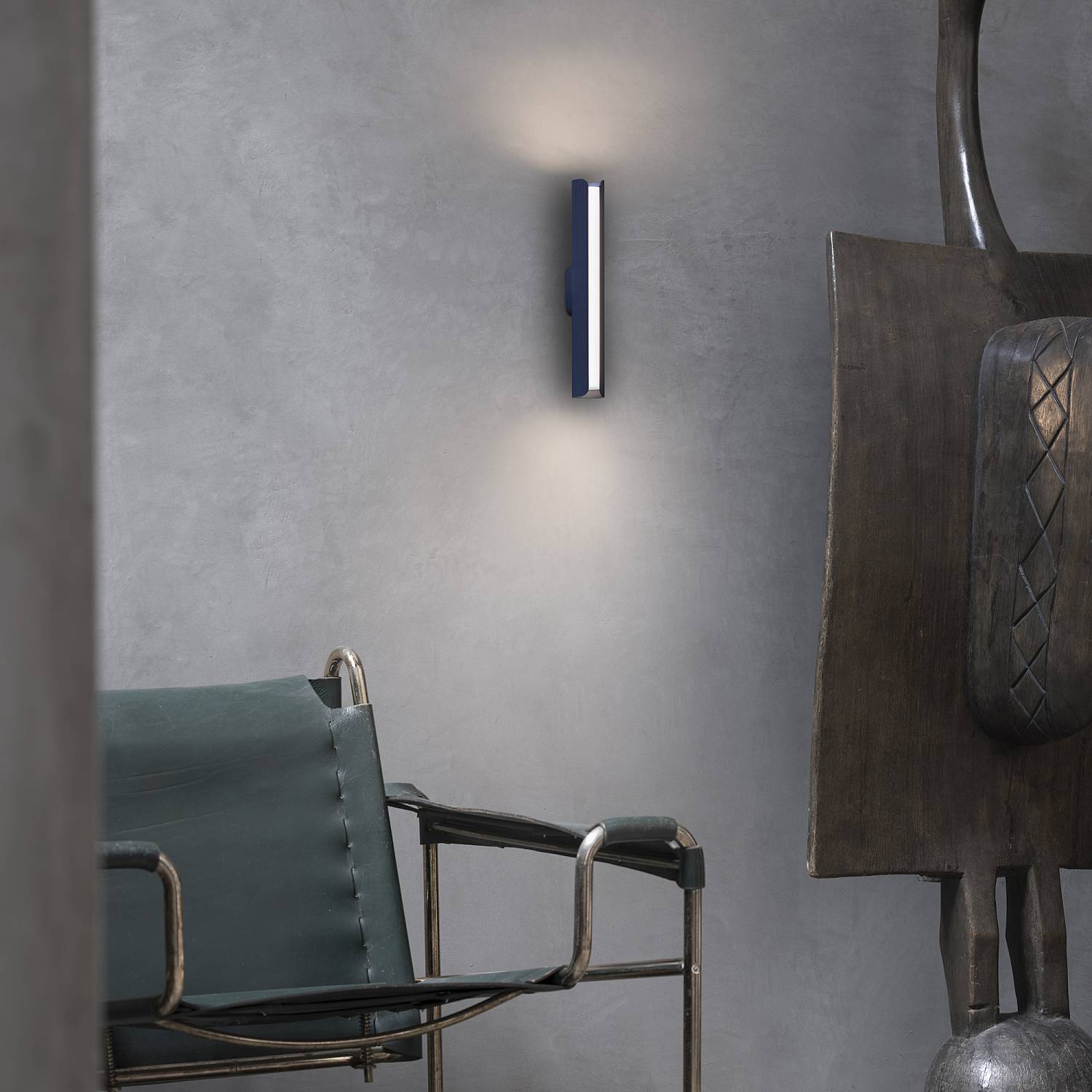 Lampada Da Parete Dorica 1 Luce Led Integrato Nera 366265