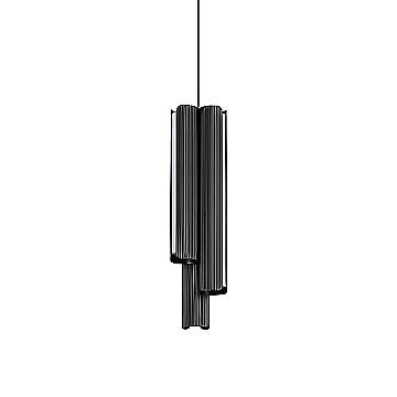 Ideal Lux Sospensione moderna DORICA 3 luci LED integrato nero metallo