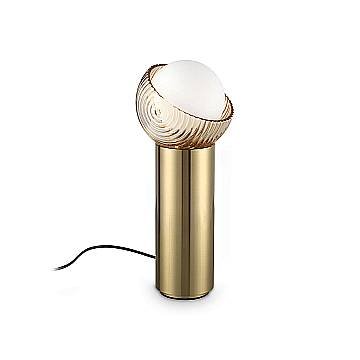 Ideal Lux Lampada da tavolo Bloom 1 luce G9 ottone vetro alluminio