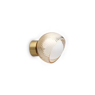Ideal Lux Applique moderna Bloom 1 luce G9 ottone vetro alluminio