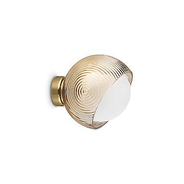 Ideal Lux Applique moderna Bloom 1 luce E27 ottone vetro alluminio