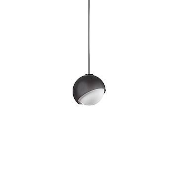 Ideal Lux Sospensione Bloom 1 luce E27 nero vetro alluminio
