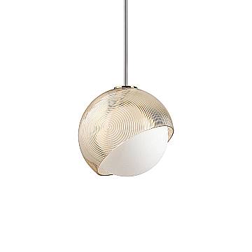Ideal Lux Lampadario Bloom 1 luce E27 ottone vetro alluminio