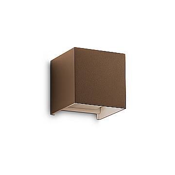 Ideal Lux Applique moderna Atom 2 luci LED integrato IP54 coffee metallo