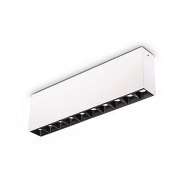 Ideal Lux Plafoniera moderna Lika 1 luce LED integrato bianco alluminio vetro