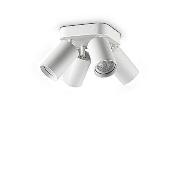Ideal Lux Plafoniera moderna DYNAMITE 4 luci GU10 bianco metallo Ideal Lux Plafoniera moderna DYNAMITE 4 luci GU10 bianco metallo