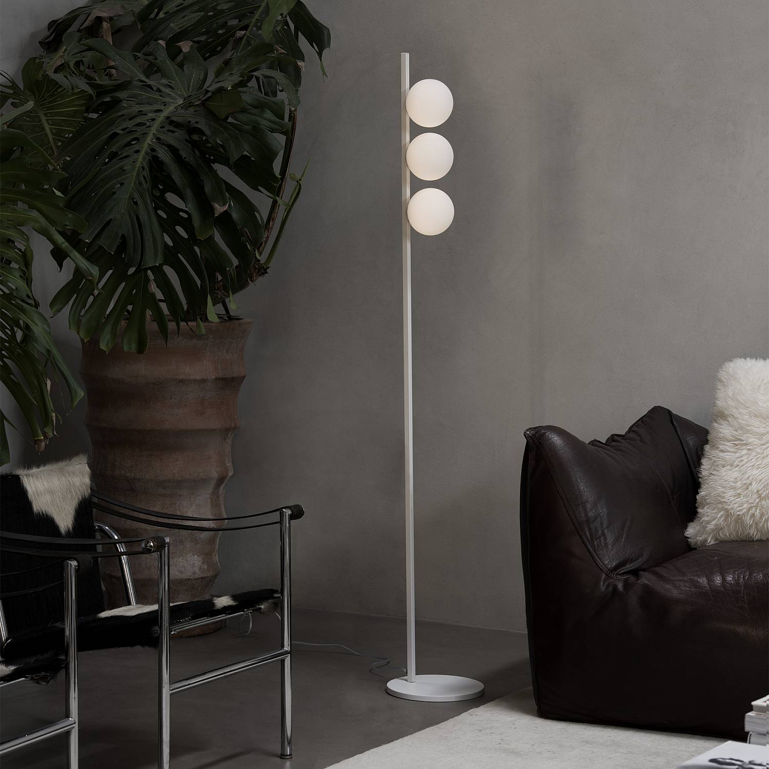 Lampada Da Terra Binomio 3 Luci G9 Nero 369327