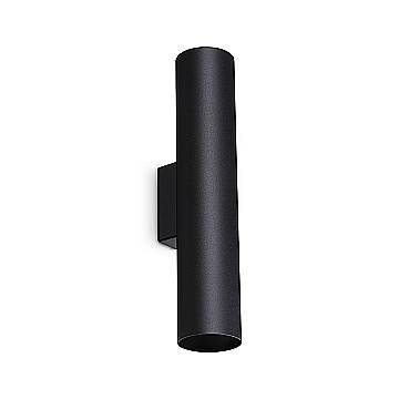 Ideal Lux Applique moderna Look 2 luci GU10 nero alluminio vetro Ideal Lux Applique moderna Look 2 luci GU10 nero alluminio vetro