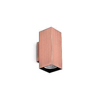 Ideal Lux Applique moderna Look 2 luci GU10 rame alluminio vetro Ideal Lux Applique moderna Look 2 luci GU10 rame alluminio vetro