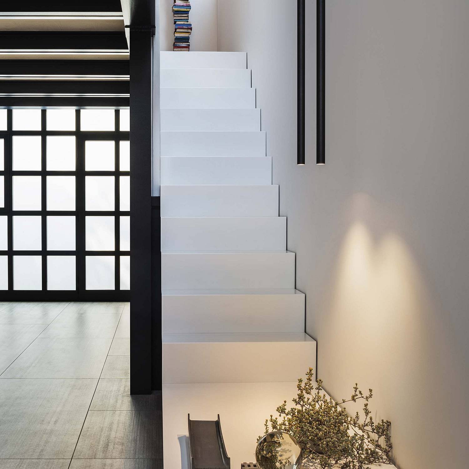 Lampada A Sospensione Look 1 Luce Led Integrato Nera 370934