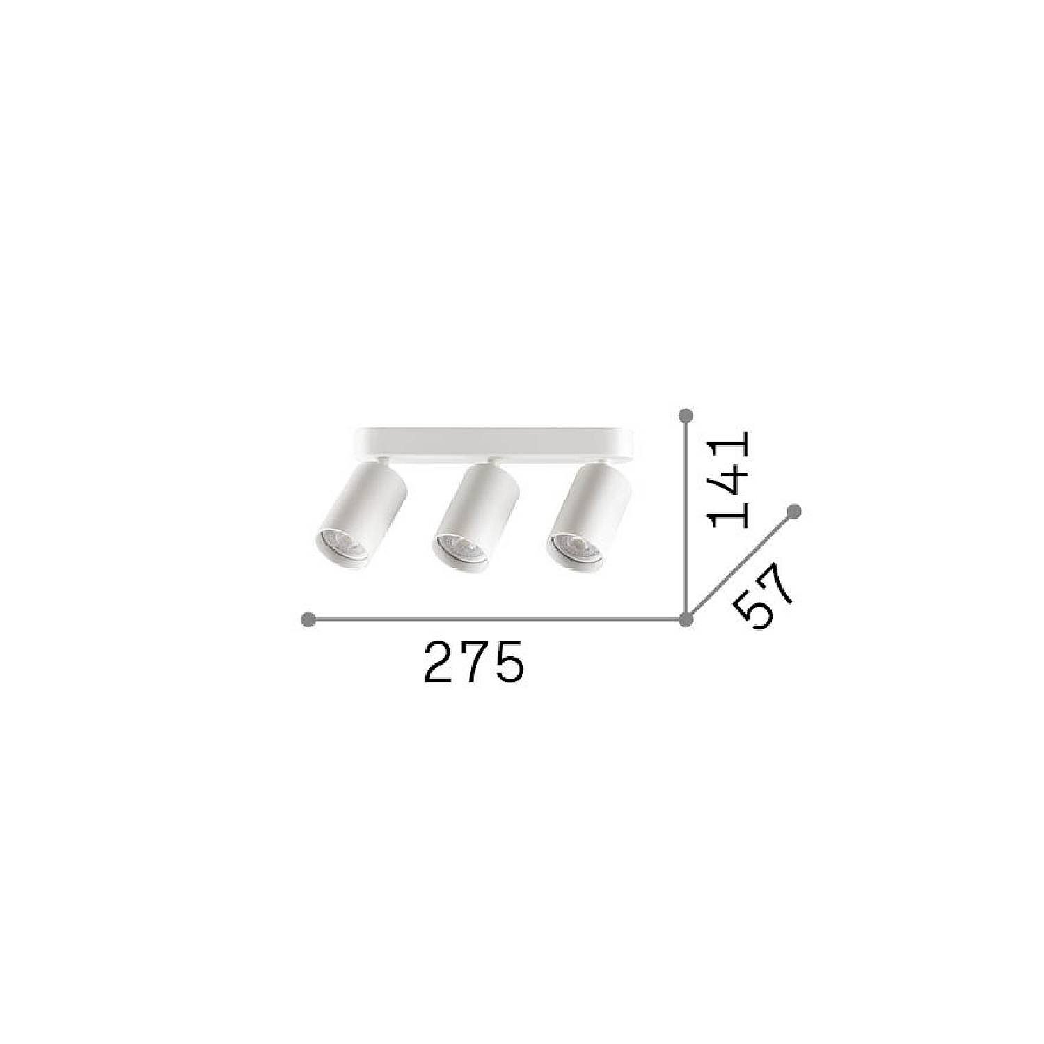 Plafoniera Dynamite 3 Luci Gu10 Ottone 371269