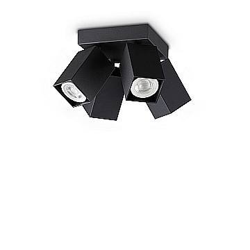 Ideal Lux Plafoniera moderna DYNAMITE 4 luci GU10 nero metallo Ideal Lux Plafoniera moderna DYNAMITE 4 luci GU10 nero metallo