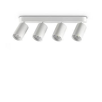 Ideal Lux Plafoniera moderna DYNAMITE 4 luci GU10 bianca metallo Ideal Lux Plafoniera moderna DYNAMITE 4 luci GU10 bianca metallo