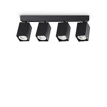 Ideal Lux Plafoniera moderna DYNAMITE 4 luci GU10 nero metallo Ideal Lux Plafoniera moderna DYNAMITE 4 luci GU10 nero metallo