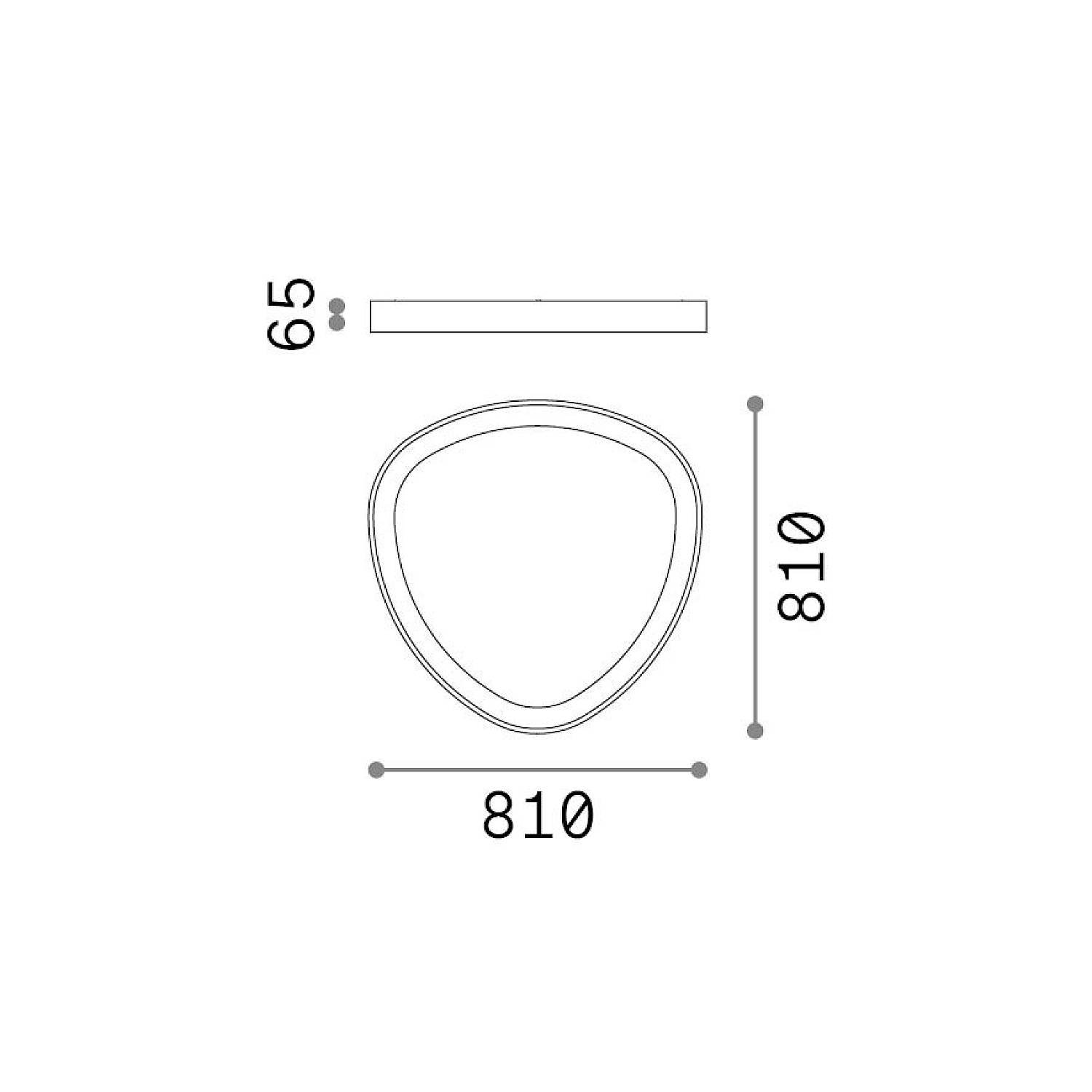 Plafoniera Gemini 1 Luce Led Integrato Ottone 372112
