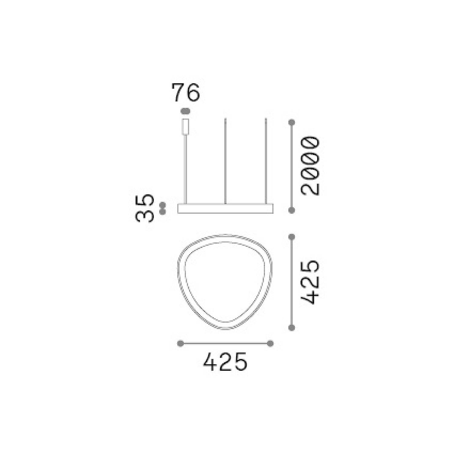 Lampada A Sospensione Gemini 1 Luce Led Integrato Ottone 372143