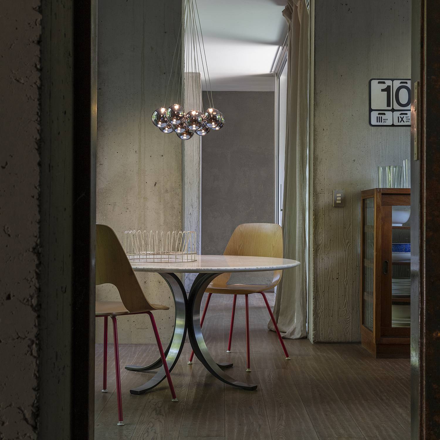 Lampada A Sospensione Mapa 1 Luce Led Alluminio E Vetro 372686