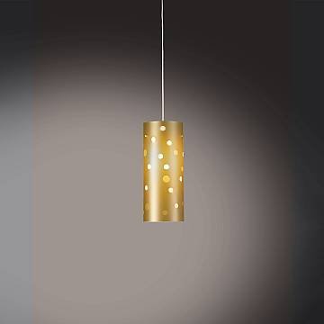 Sospensione Moderna Pois Polilux ® New Gold Materie Plastiche Bianco 1 Luce E27