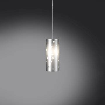Sospensione Moderna Pois Polilux ® Argento Materie Plastiche Bianco 1 Luce E27