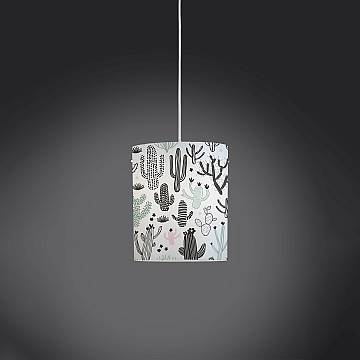 Sospensione Moderna Decolight Polilux ® Grafica Cactus 1 Luce E27