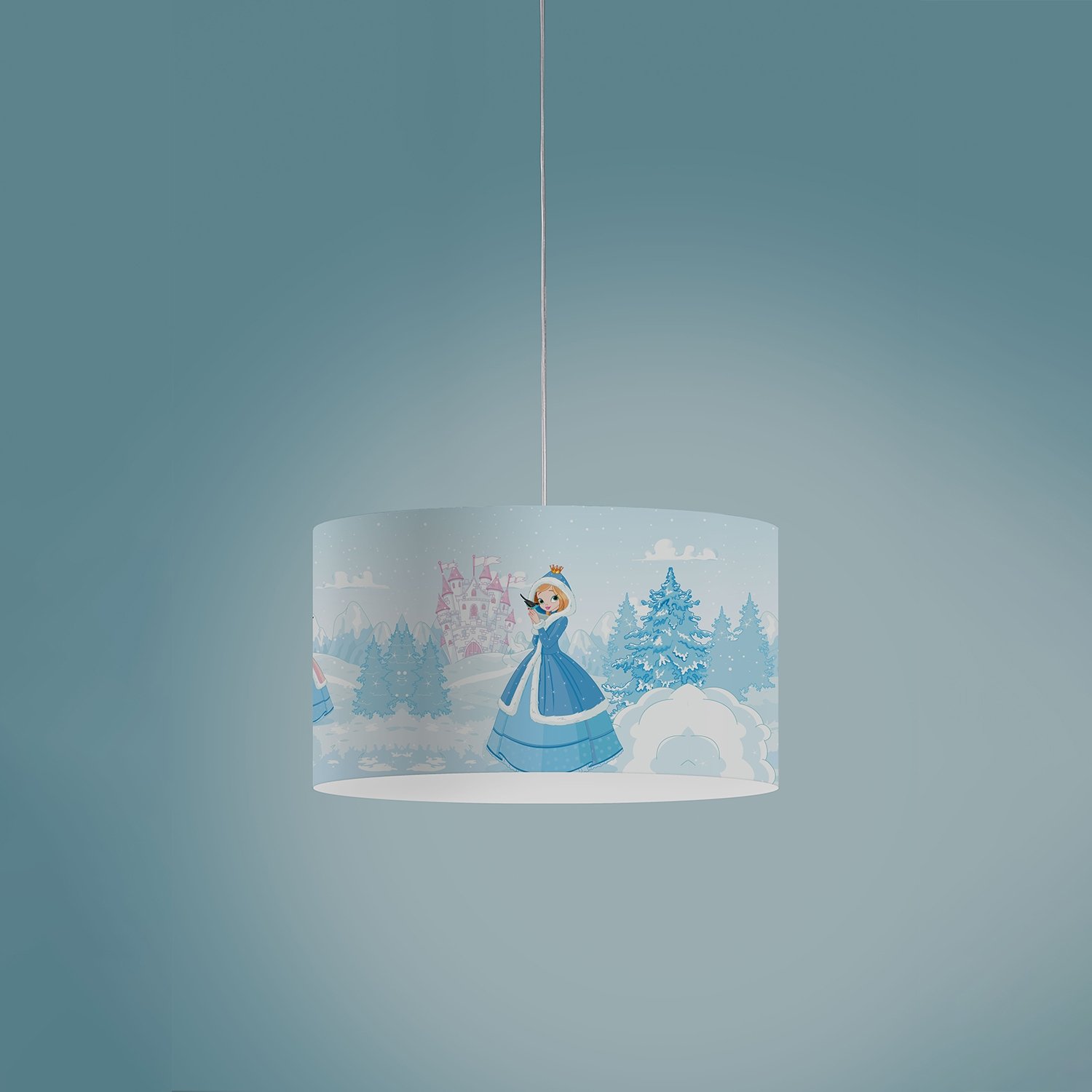 Sospensione Moderna Decokids Polilux ® Grafica Principessa 1 Luce E27 908/XXL/DK/PRI