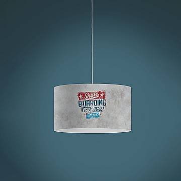 Lampadario Moderno Decolight Polilux ® Grafica Urban 5 Luci E27