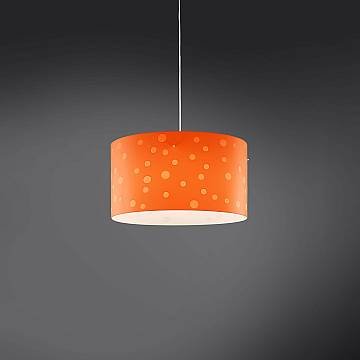 Lampadario Moderno Pois Polilux ® Arancione Materie Plastiche Bianco 3 Luci E27