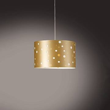 Lampadario Moderno Pois Polilux ® New Gold Materie Plastiche Bianco 3 Luci E27