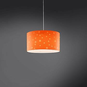 Lampadario Moderno Pois Polilux ® Arancione Materie Plastiche Bianco 5 Luci E27