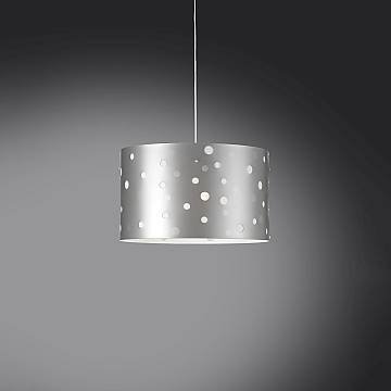 Lampadario Moderno Pois Polilux ® Argento Materie Plastiche Bianco 5 Luci E27