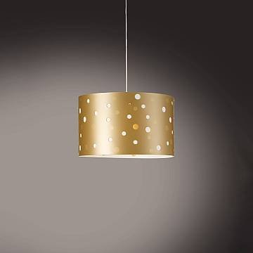 Sospensione Moderna Pois Polilux ® New Gold 1 Luce E27 D40Cm