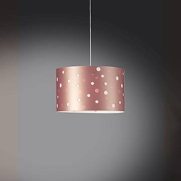 Sospensione Moderna Pois Polilux ® Pink Metal 1 Luce E27 D40Cm