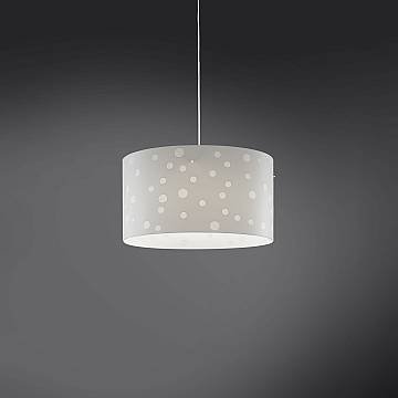 Sospensione Moderna Pois Polilux ® Bianco Materie Plastiche 1 Luce E27 D40Cm