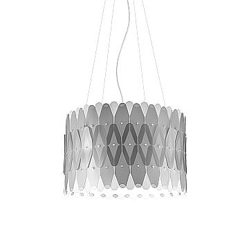 Lampadario Moderno Amanda Polilux ® Argento E Metallo Cromo 3 Luci E27