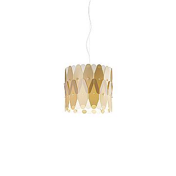 Sospensione Moderna Amanda Polilux ® New Gold E Metallo Cromo 1 Luce E27