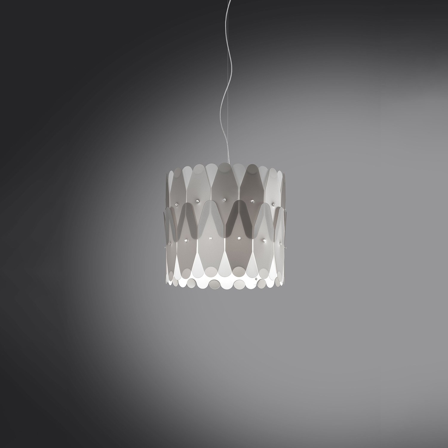 Sospensione Moderna Amanda Polilux ® Argento E Metallo Cromo 1 Luce E27 AMD-C/S/27/SVR