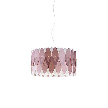 Sospensione Moderna Amanda Polilux ® Pink Metal E Metallo Cromo 1 Luce E27 D40Cm