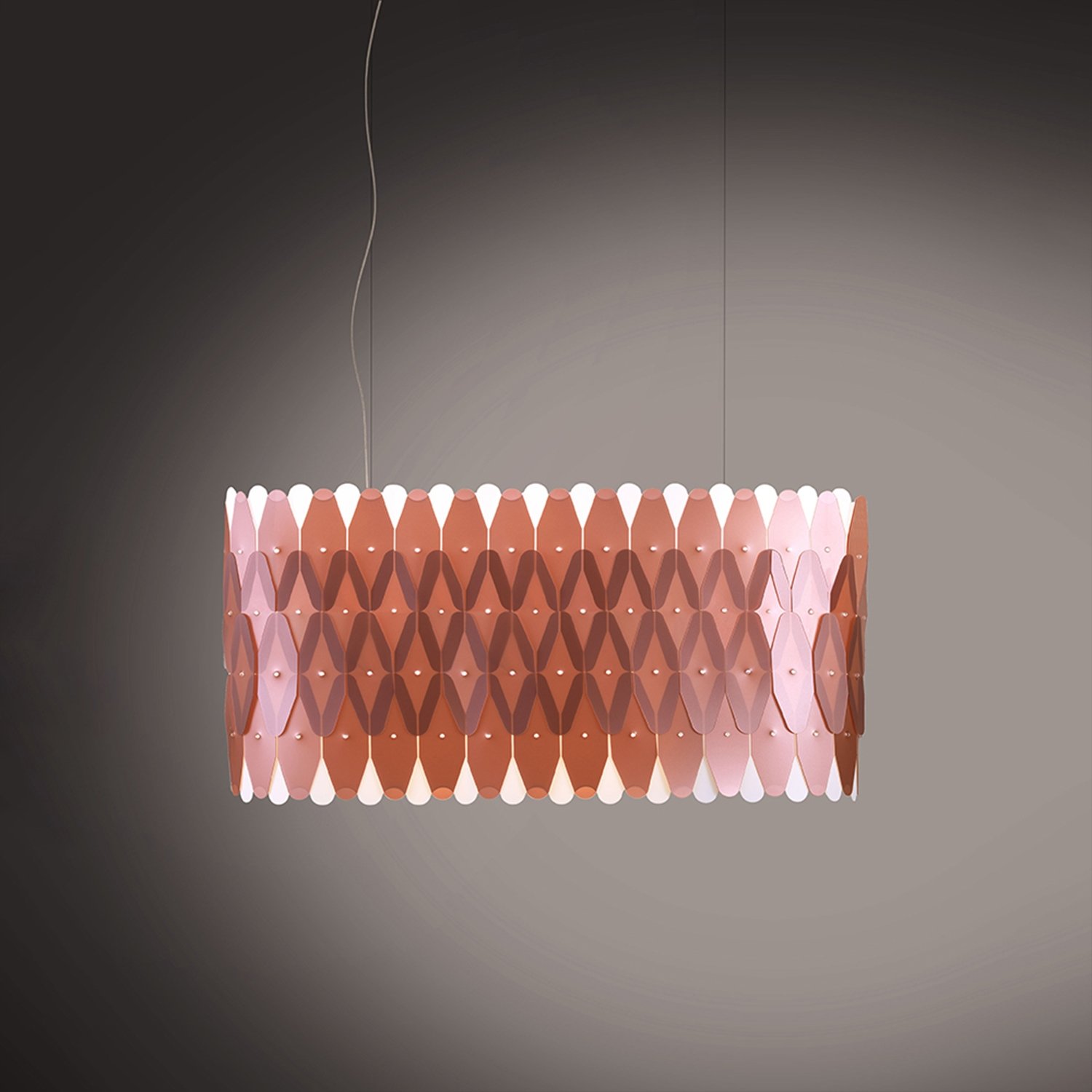 Lampadario Moderno Amanda Polilux ® Rame E Metallo Cromo 6 Luci E27 AMD/S/90/COP