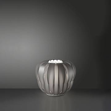 Lampada Ricaricabile Da Tavolo Queen Polilux ® Argento 1 Luce Led D29Cm