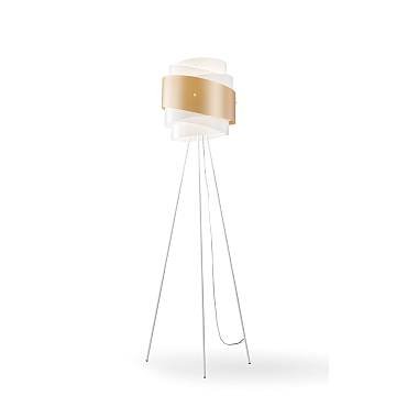Piantana Moderna 3 Piedi Bea Polilux ® New Gold E Metallo 1 Luce E27