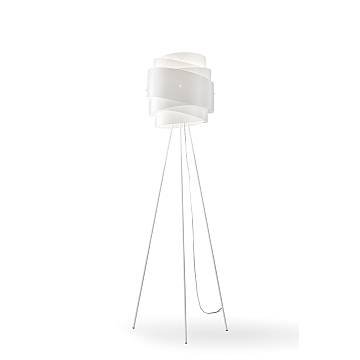 Piantana Moderna 3 Piedi Bea Polilux ® Bianco E Metallo 1 Luce E27
